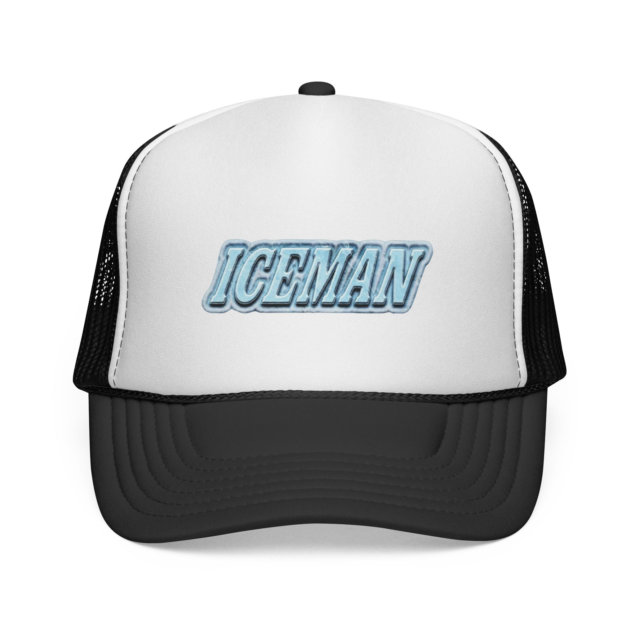 Iceman Trucker Cap — Retro Embroidered Mesh Baseball Hat