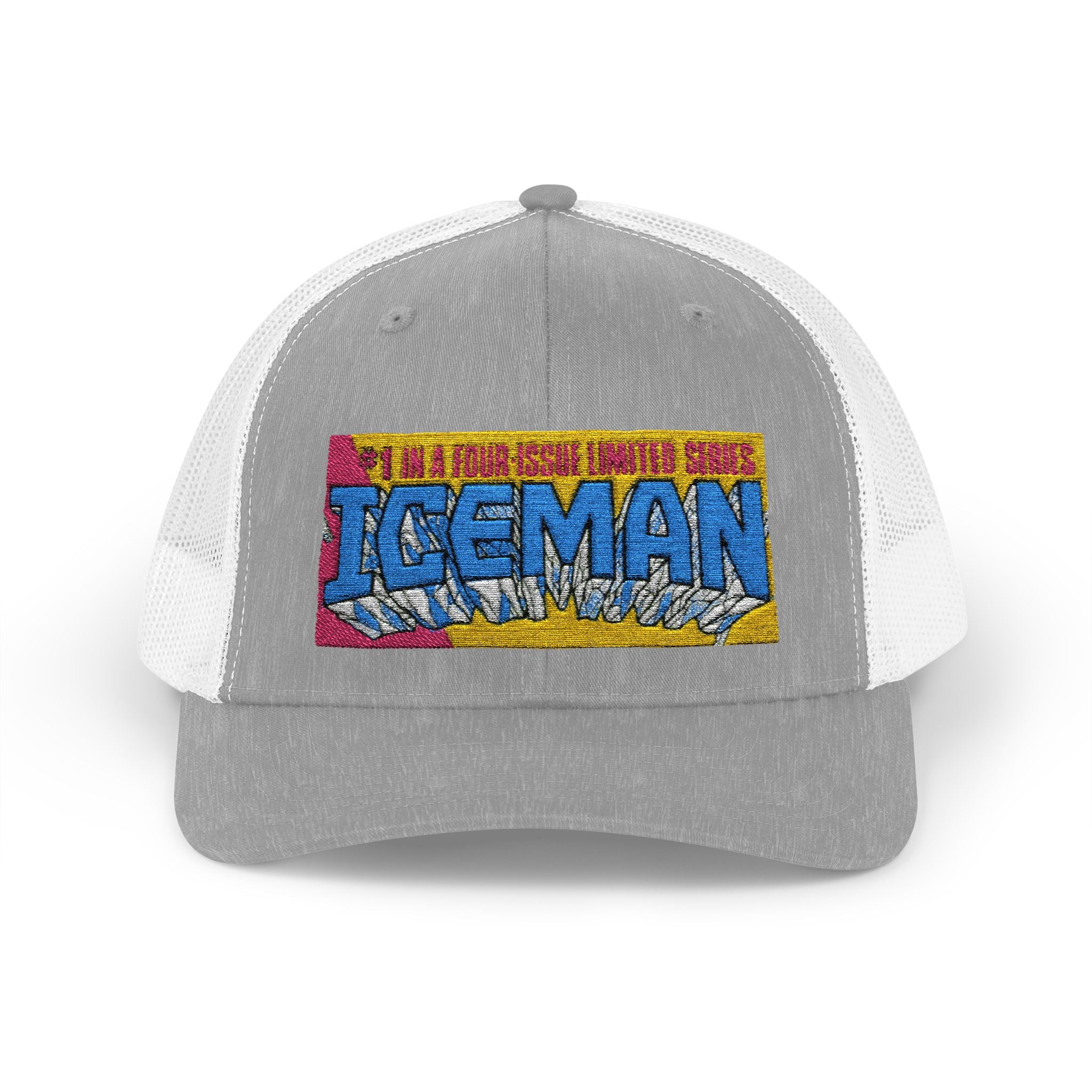 Iceman Snapback Trucker Cap — Retro Sequin Patch Logo Hat