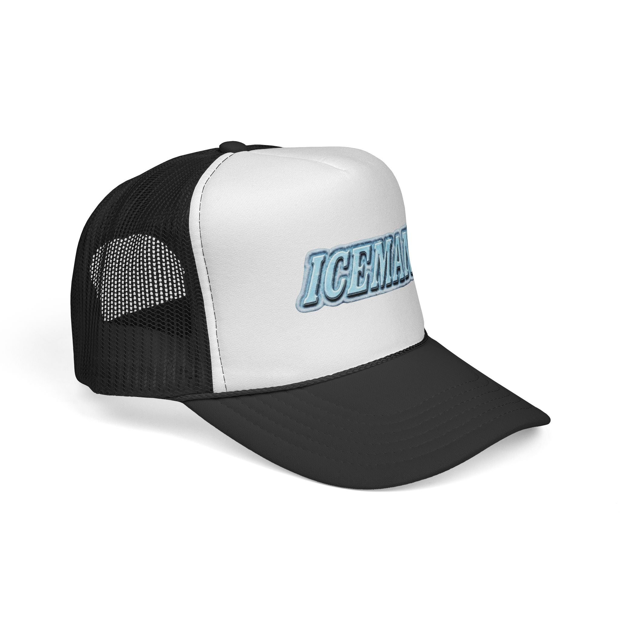 Iceman Trucker Cap — Retro Embroidered Mesh Baseball Hat