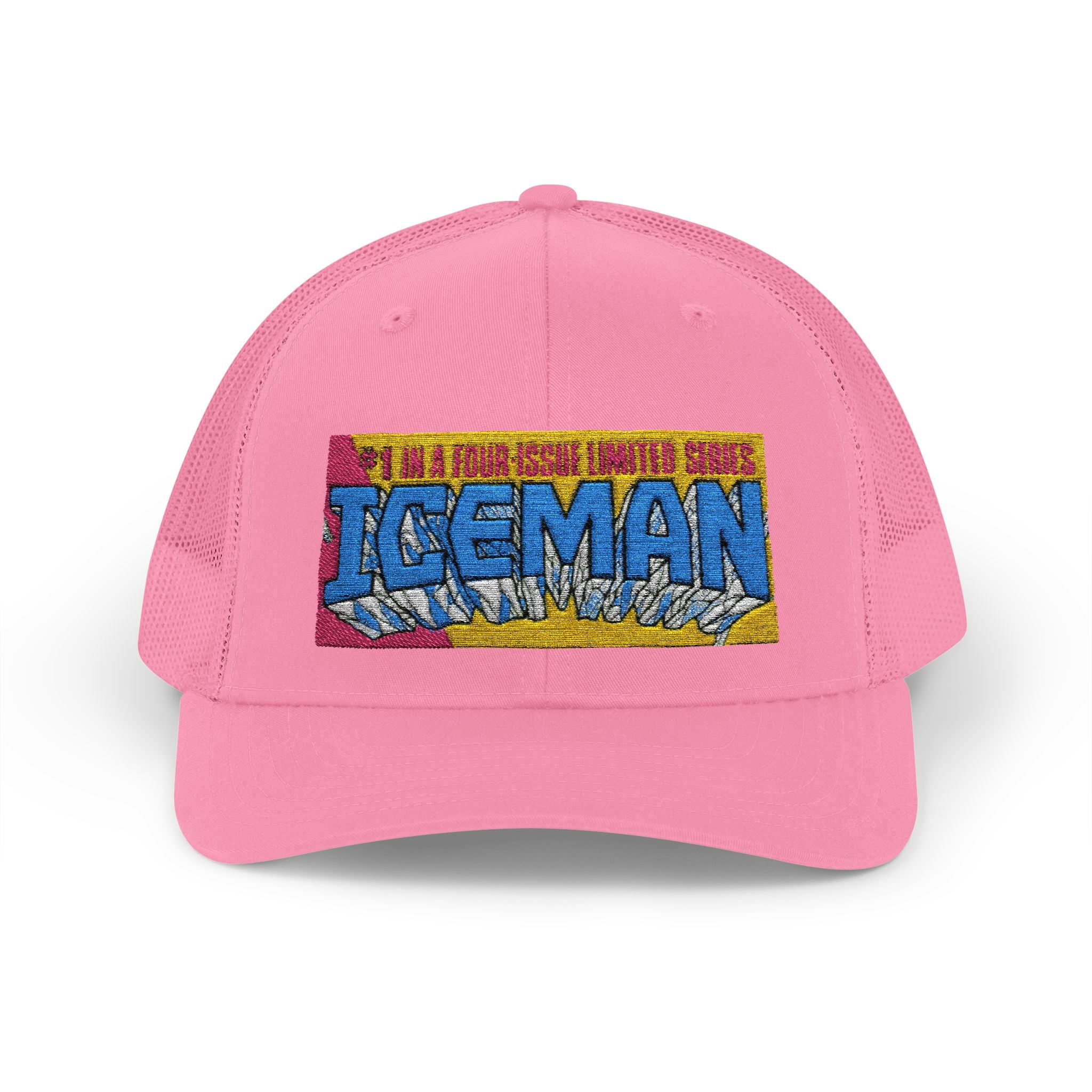 Iceman Snapback Trucker Cap — Retro Sequin Patch Logo Hat