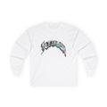 Long Sleeve Tee — Abstract Cityscape Wave Graphic