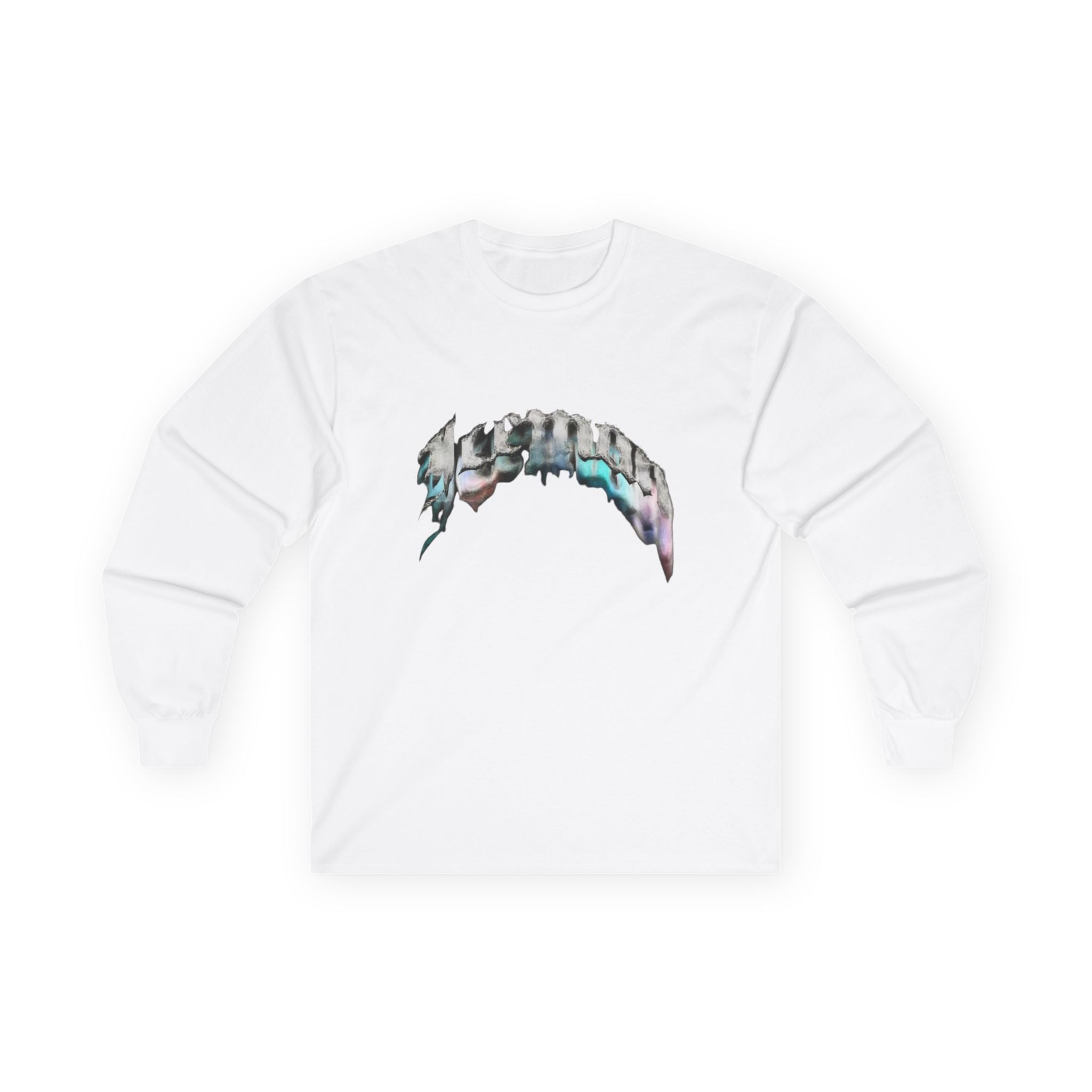 Long Sleeve Tee — Abstract Cityscape Wave Graphic