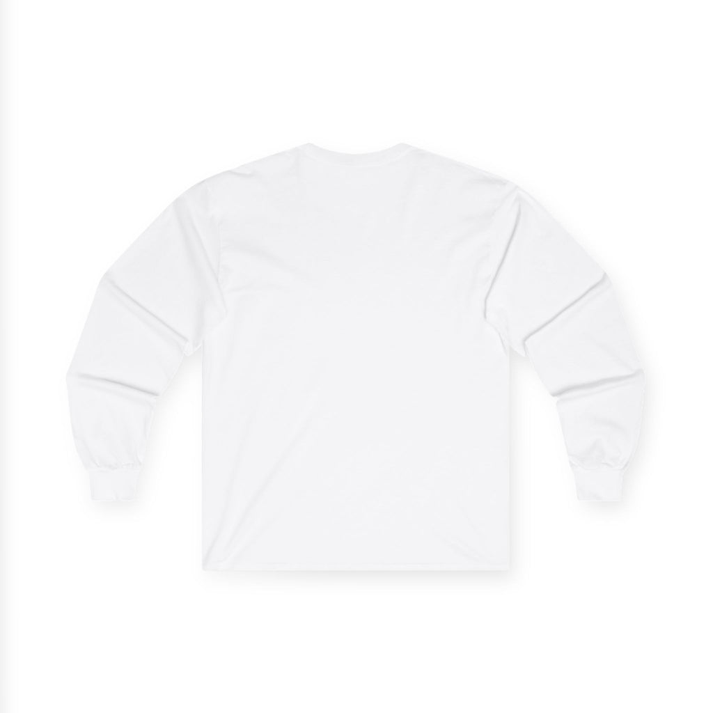 Long Sleeve Tee — Abstract Cityscape Wave Graphic